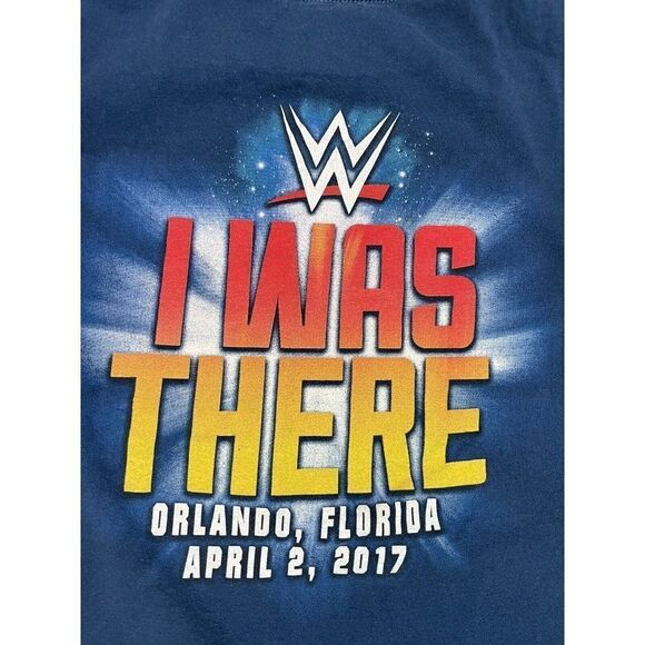 WWE Wrestle Mania I Was There Orlando Florida 2017 T-shirt Men 3XL Blue - Picture 4 of 6